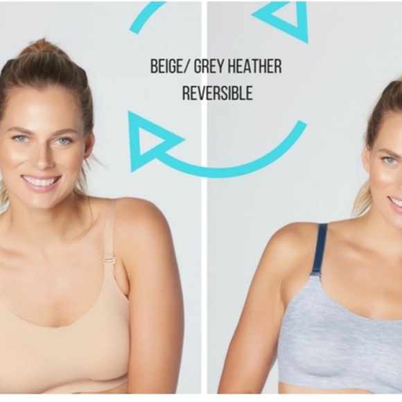 Knix Evolution Reversible Bra Beige/Grey Heather Size 5 - Picture 2 of 5